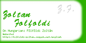 zoltan folfoldi business card